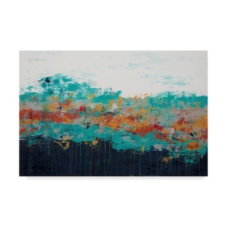 Hilary Winfield 'Lithosphere Blue Orange' Canvas Art,16x24